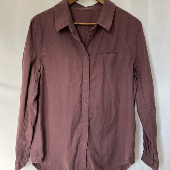 Lululemon Full Day Ahead Flannel Button Up Size 12 - Picture 10 of 15